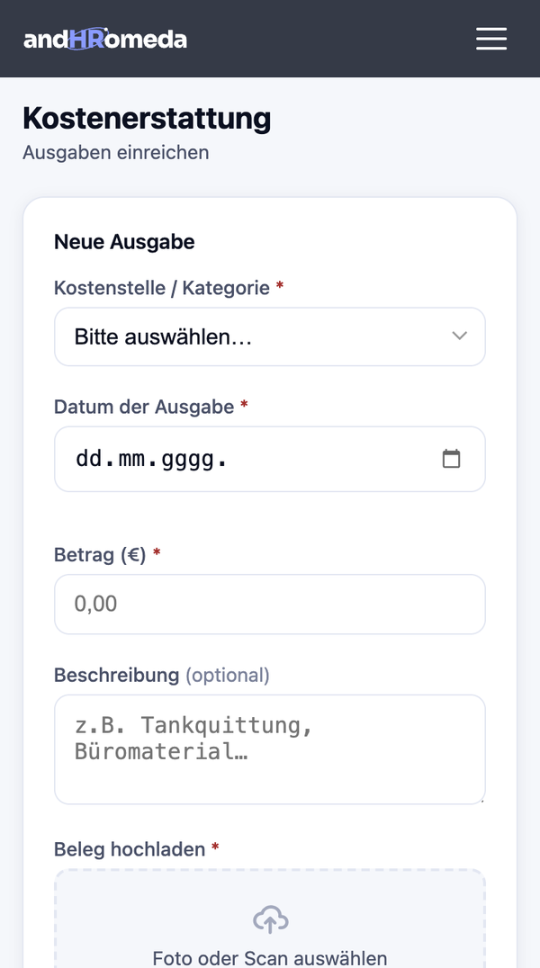 Kostenerstattung auf dem Handy